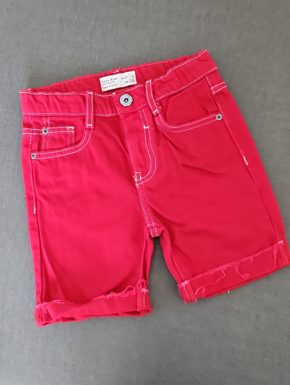 Zara Kids Bright Pink Denim-Style Shorts